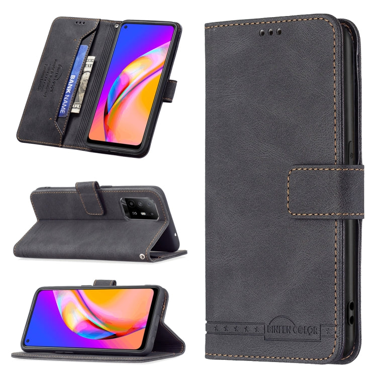 For OPPO A94 5G/ F19 Pro Plus/ Reno5 Z 5G Magnetic Clasp RFID Blocking Anti-Theft Leather Case with Holder & Card Slots & Wallet