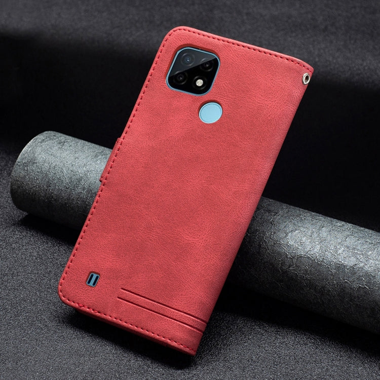 For OPPO Realme C21 / C20 Magnetic Clasp RFID Blocking Anti-Theft Leather Case with Holder & Card Slots & Wallet