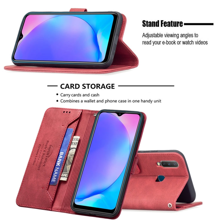 For vivo Y11 / Y15 / Y12 / Y17 Magnetic Clasp RFID Blocking Anti-Theft Leather Case with Holder & Card Slots & Wallet