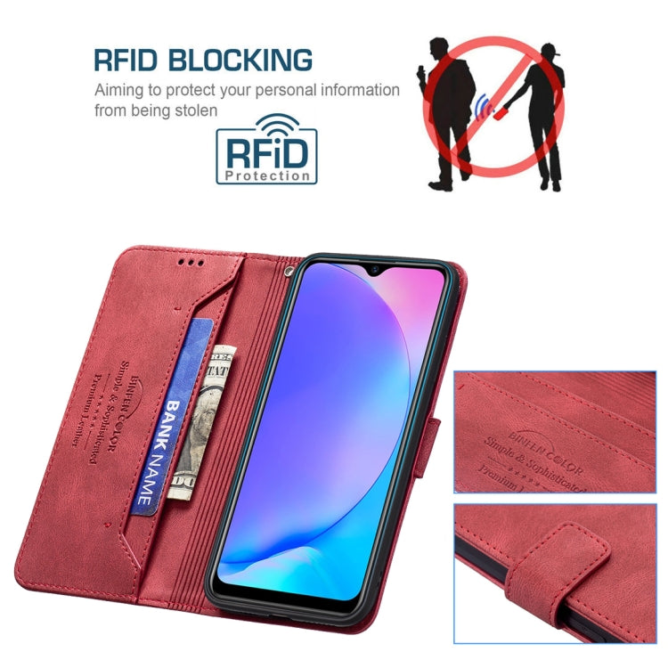 For vivo Y11 / Y15 / Y12 / Y17 Magnetic Clasp RFID Blocking Anti-Theft Leather Case with Holder & Card Slots & Wallet