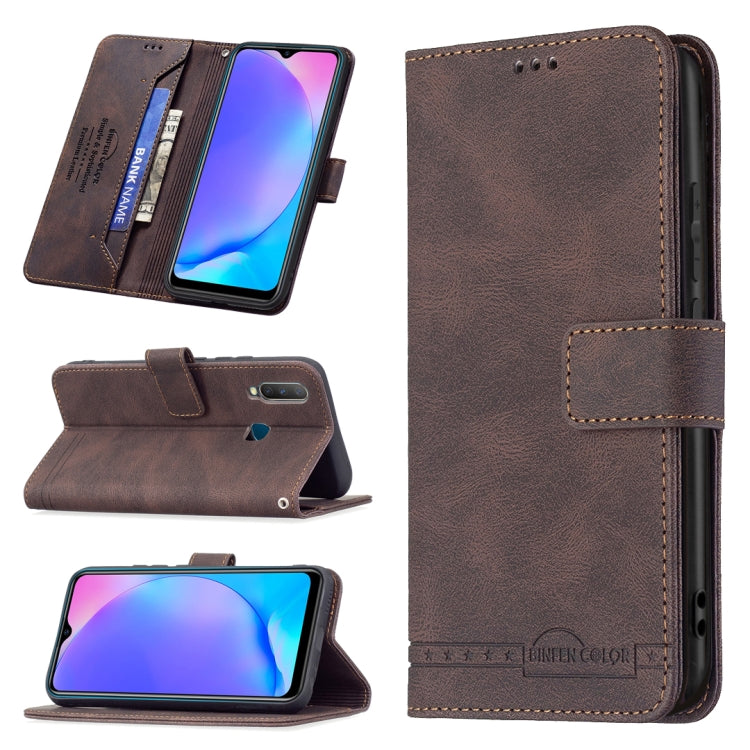 For vivo Y11 / Y15 / Y12 / Y17 Magnetic Clasp RFID Blocking Anti-Theft Leather Case with Holder & Card Slots & Wallet