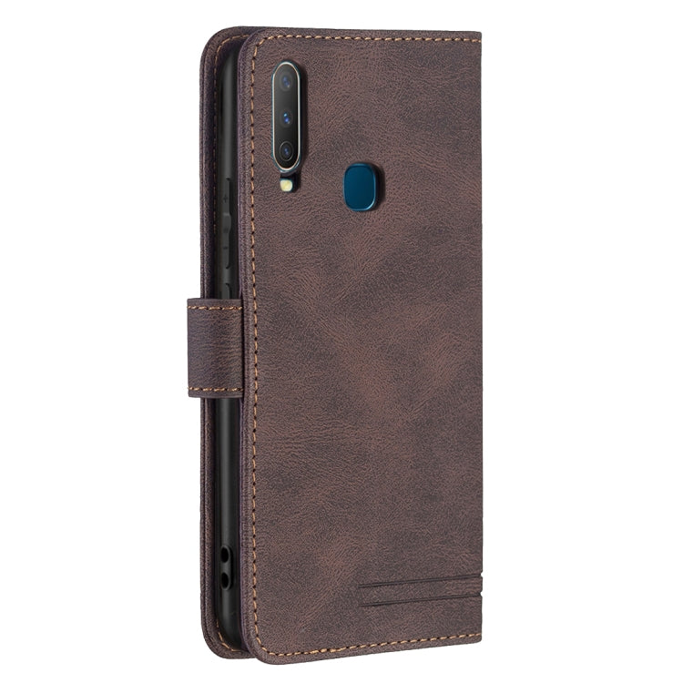 For vivo Y11 / Y15 / Y12 / Y17 Magnetic Clasp RFID Blocking Anti-Theft Leather Case with Holder & Card Slots & Wallet