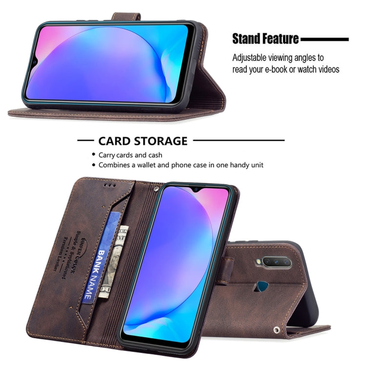 For vivo Y11 / Y15 / Y12 / Y17 Magnetic Clasp RFID Blocking Anti-Theft Leather Case with Holder & Card Slots & Wallet