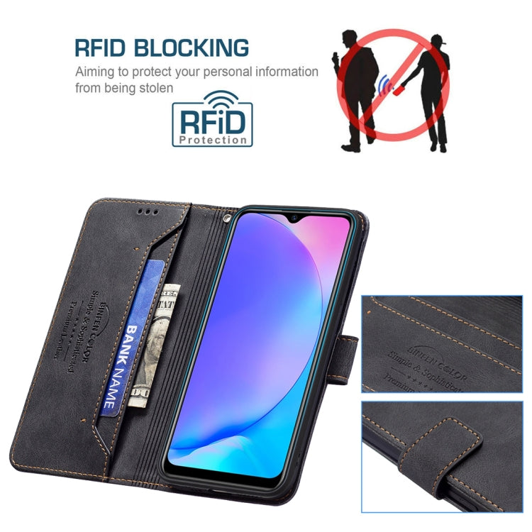 For vivo Y11 / Y15 / Y12 / Y17 Magnetic Clasp RFID Blocking Anti-Theft Leather Case with Holder & Card Slots & Wallet