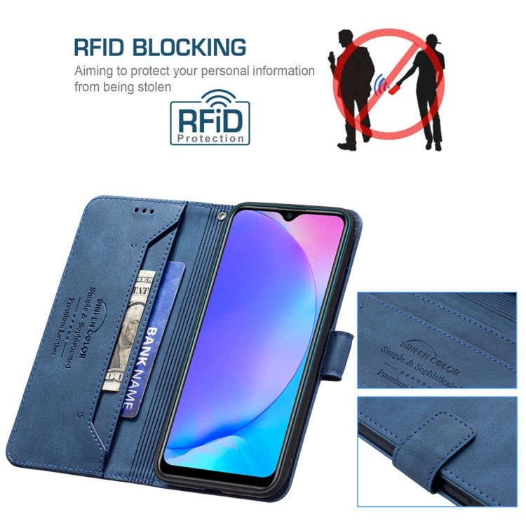 For vivo Y11 / Y15 / Y12 / Y17 Magnetic Clasp RFID Blocking Anti-Theft Leather Case with Holder & Card Slots & Wallet
