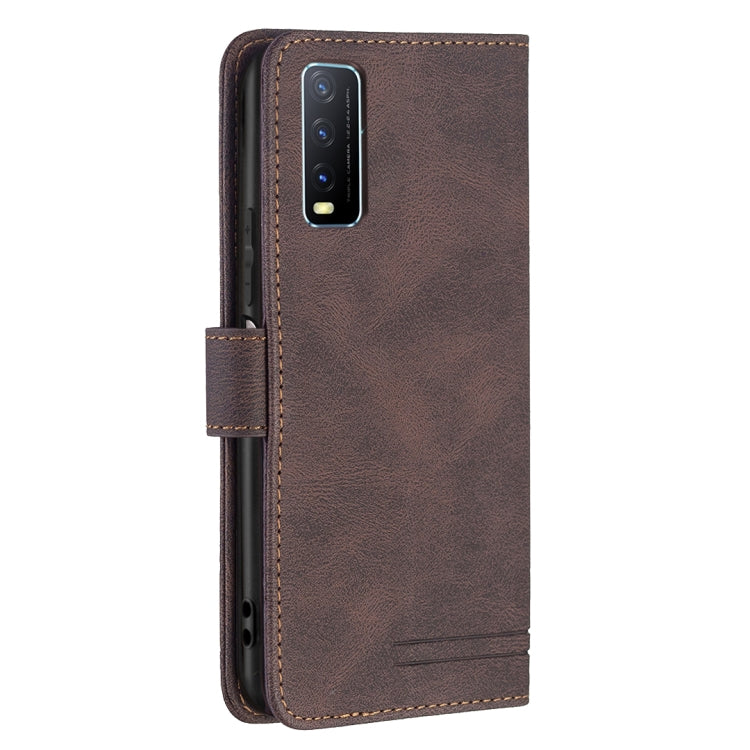 For vivo Y20 Magnetic Clasp RFID Blocking Anti-Theft Leather Case with Holder & Card Slots & Wallet