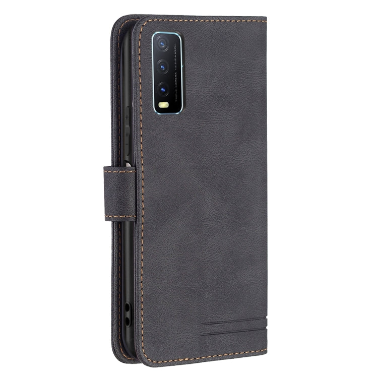 For vivo Y20 Magnetic Clasp RFID Blocking Anti-Theft Leather Case with Holder & Card Slots & Wallet