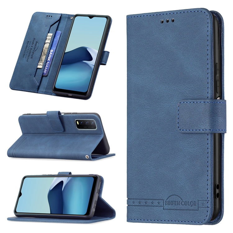 For vivo Y20 Magnetic Clasp RFID Blocking Anti-Theft Leather Case with Holder & Card Slots & Wallet