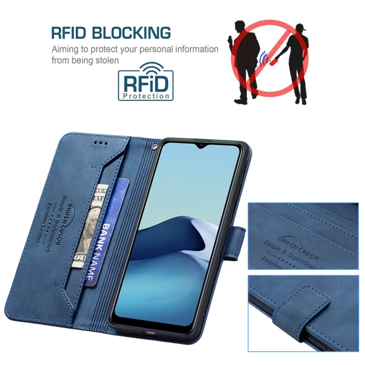 For vivo Y20 Magnetic Clasp RFID Blocking Anti-Theft Leather Case with Holder & Card Slots & Wallet