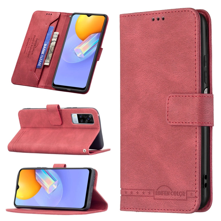 For vivo Y51 2020 / Y51a / Y51s Magnetic Clasp RFID Blocking Anti-Theft Leather Case with Holder & Card Slots & Wallet