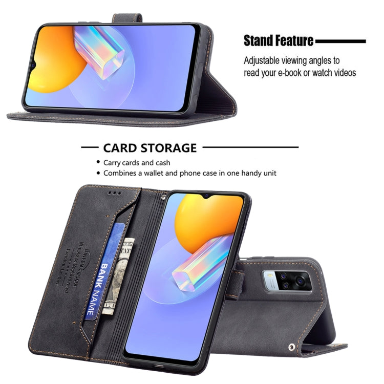 For vivo Y51 2020 / Y51a / Y51s Magnetic Clasp RFID Blocking Anti-Theft Leather Case with Holder & Card Slots & Wallet