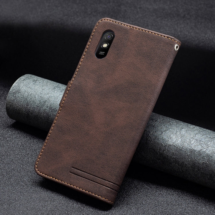 For Xiaomi Redmi 9A Magnetic Clasp RFID Blocking Anti-Theft Leather Case with Holder & Card Slots & Wallet