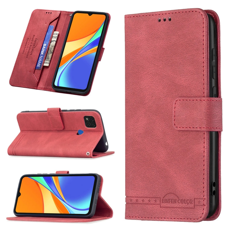 For Xiaomi Redmi 9C Magnetic Clasp RFID Blocking Anti-Theft Leather Case with Holder & Card Slots & Wallet
