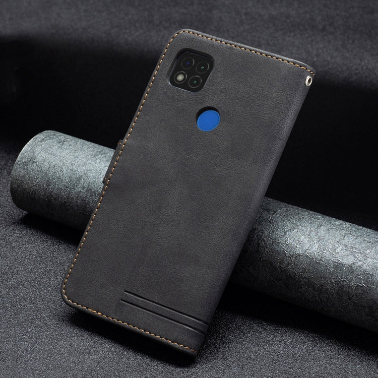 For Xiaomi Redmi 9C Magnetic Clasp RFID Blocking Anti-Theft Leather Case with Holder & Card Slots & Wallet