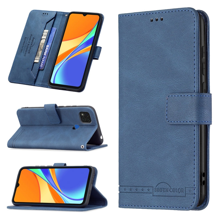For Xiaomi Redmi 9C Magnetic Clasp RFID Blocking Anti-Theft Leather Case with Holder & Card Slots & Wallet