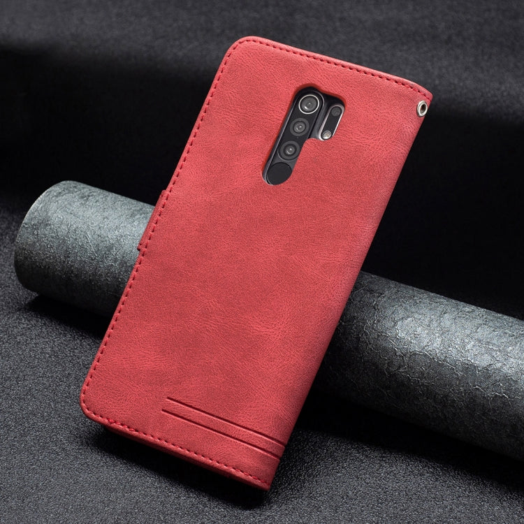 For Xiaomi Redmi 9 Magnetic Clasp RFID Blocking Anti-Theft Leather Case with Holder & Card Slots & Wallet