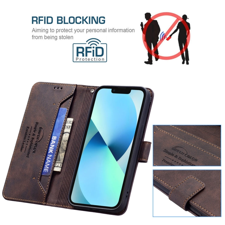 For Xiaomi Redmi 9 Magnetic Clasp RFID Blocking Anti-Theft Leather Case with Holder & Card Slots & Wallet