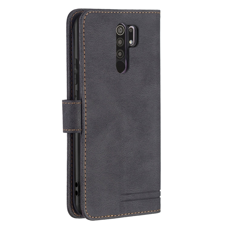 For Xiaomi Redmi 9 Magnetic Clasp RFID Blocking Anti-Theft Leather Case with Holder & Card Slots & Wallet