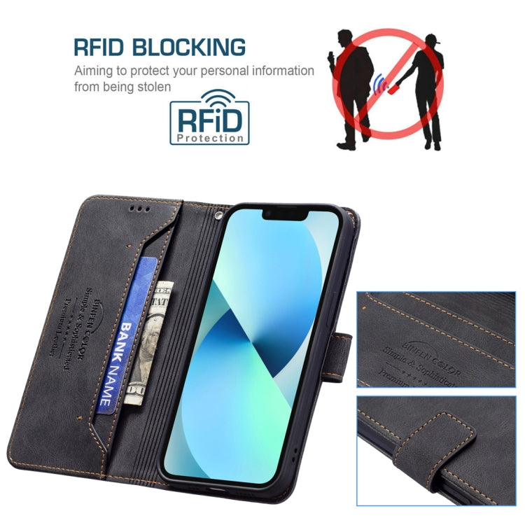 For Xiaomi Redmi 9 Magnetic Clasp RFID Blocking Anti-Theft Leather Case with Holder & Card Slots & Wallet