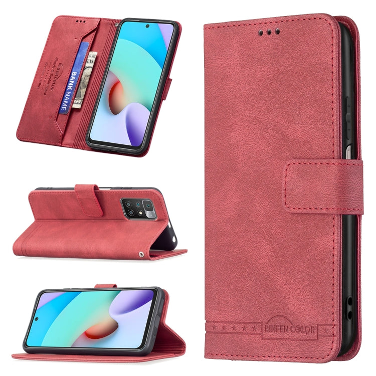For Xiaomi Redmi 10 Magnetic Clasp RFID Blocking Anti-Theft Leather Case with Holder & Card Slots & Wallet