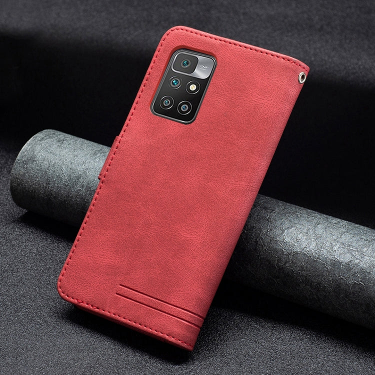 For Xiaomi Redmi 10 Magnetic Clasp RFID Blocking Anti-Theft Leather Case with Holder & Card Slots & Wallet