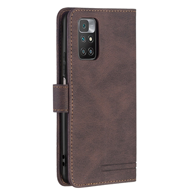 For Xiaomi Redmi 10 Magnetic Clasp RFID Blocking Anti-Theft Leather Case with Holder & Card Slots & Wallet