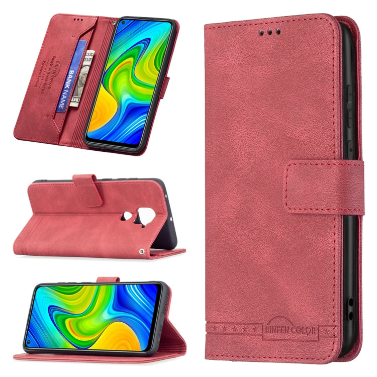 For Xiaomi Redmi Note 9 / 10X 4G Magnetic Clasp RFID Blocking Anti-Theft Leather Case with Holder & Card Slots & Wallet