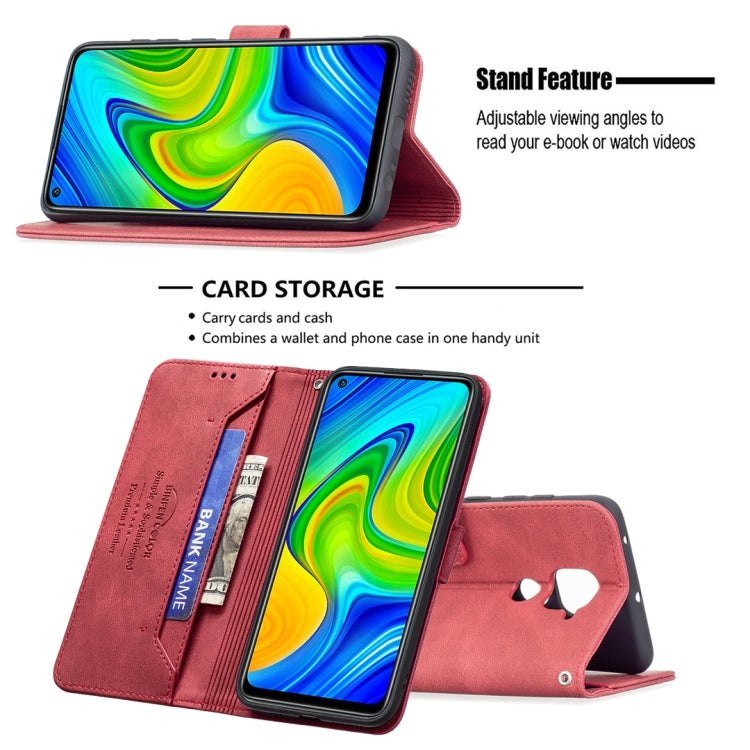 For Xiaomi Redmi Note 9 / 10X 4G Magnetic Clasp RFID Blocking Anti-Theft Leather Case with Holder & Card Slots & Wallet