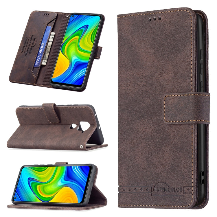 For Xiaomi Redmi Note 9 / 10X 4G Magnetic Clasp RFID Blocking Anti-Theft Leather Case with Holder & Card Slots & Wallet