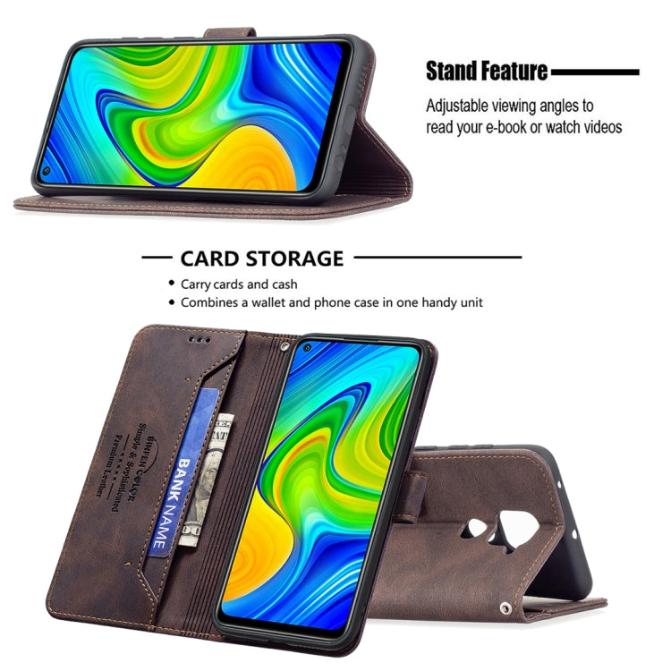 For Xiaomi Redmi Note 9 / 10X 4G Magnetic Clasp RFID Blocking Anti-Theft Leather Case with Holder & Card Slots & Wallet