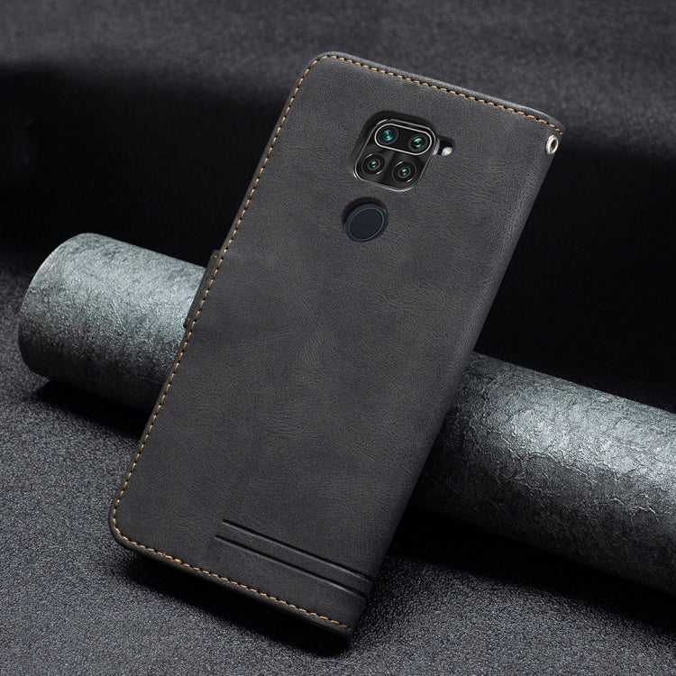 For Xiaomi Redmi Note 9 / 10X 4G Magnetic Clasp RFID Blocking Anti-Theft Leather Case with Holder & Card Slots & Wallet