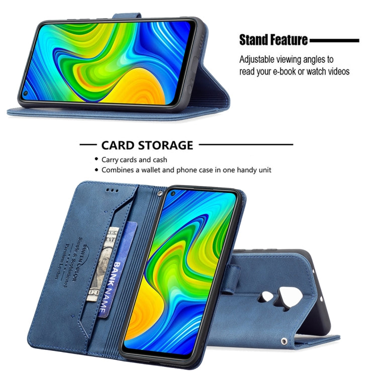 For Xiaomi Redmi Note 9 / 10X 4G Magnetic Clasp RFID Blocking Anti-Theft Leather Case with Holder & Card Slots & Wallet