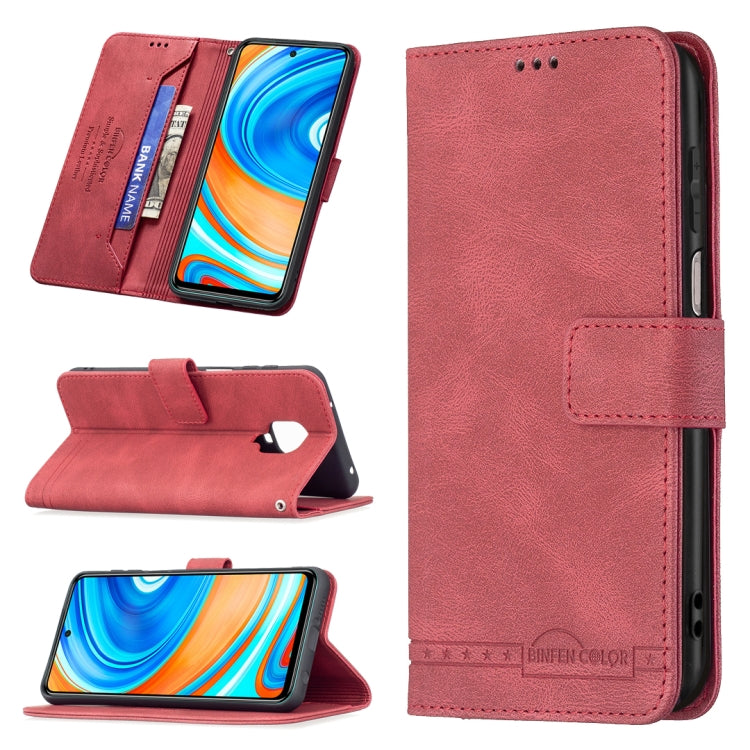 For Xiaomi Redmi Note 9 Pro Magnetic Clasp RFID Blocking Anti-Theft Leather Case with Holder & Card Slots & Wallet