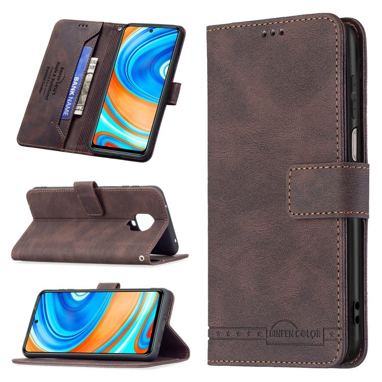 For Xiaomi Redmi Note 9 Pro Magnetic Clasp RFID Blocking Anti-Theft Leather Case with Holder & Card Slots & Wallet