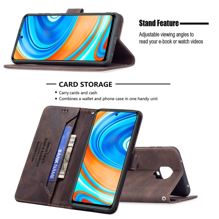 For Xiaomi Redmi Note 9 Pro Magnetic Clasp RFID Blocking Anti-Theft Leather Case with Holder & Card Slots & Wallet