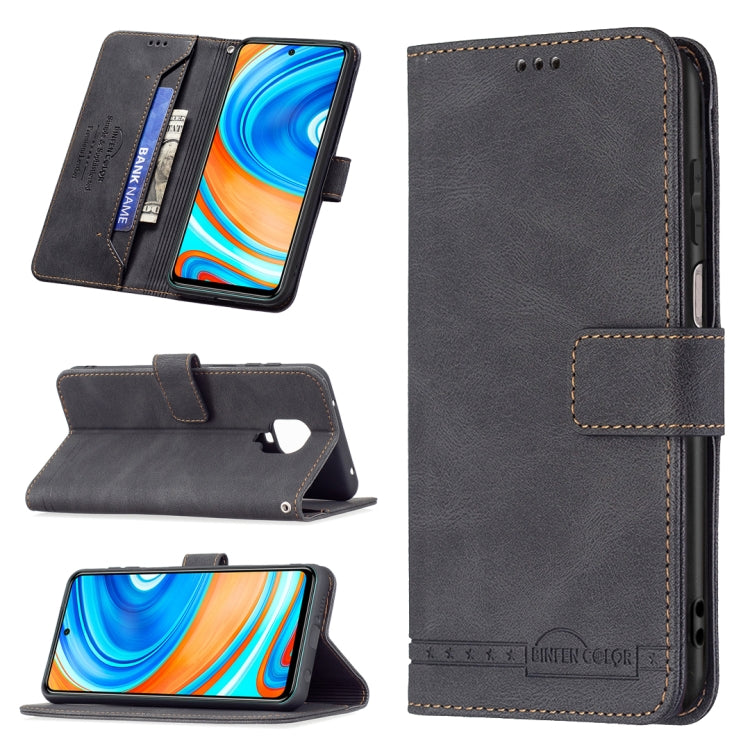 For Xiaomi Redmi Note 9 Pro Magnetic Clasp RFID Blocking Anti-Theft Leather Case with Holder & Card Slots & Wallet