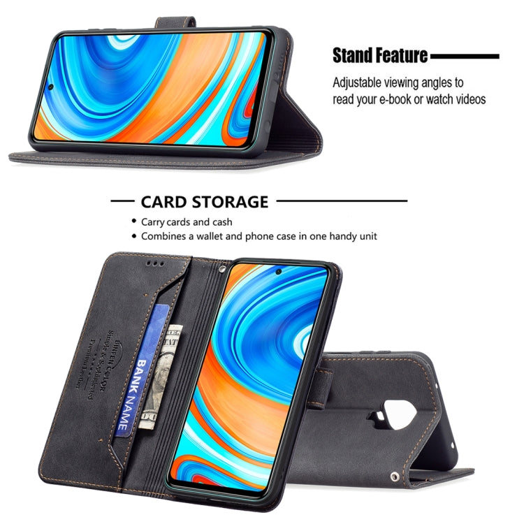 For Xiaomi Redmi Note 9 Pro Magnetic Clasp RFID Blocking Anti-Theft Leather Case with Holder & Card Slots & Wallet