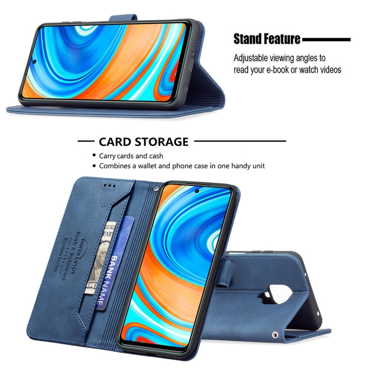 For Xiaomi Redmi Note 9 Pro Magnetic Clasp RFID Blocking Anti-Theft Leather Case with Holder & Card Slots & Wallet