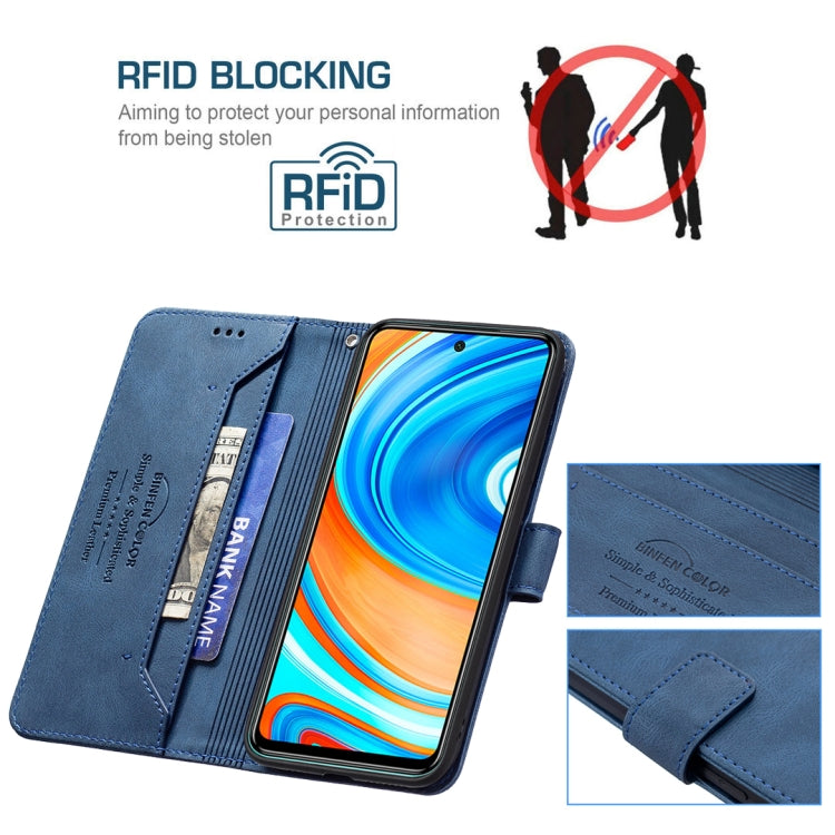 For Xiaomi Redmi Note 9 Pro Magnetic Clasp RFID Blocking Anti-Theft Leather Case with Holder & Card Slots & Wallet