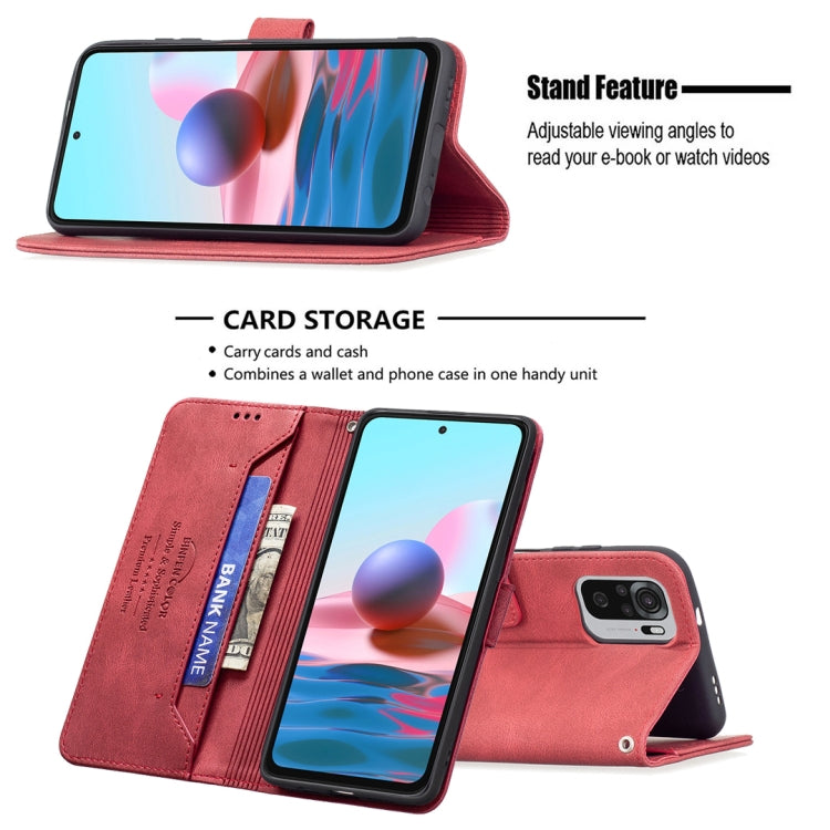 For Xiaomi Redmi Note 10 4G / Note 10S Magnetic Clasp RFID Blocking Anti-Theft Leather Case with Holder & Card Slots & Wallet