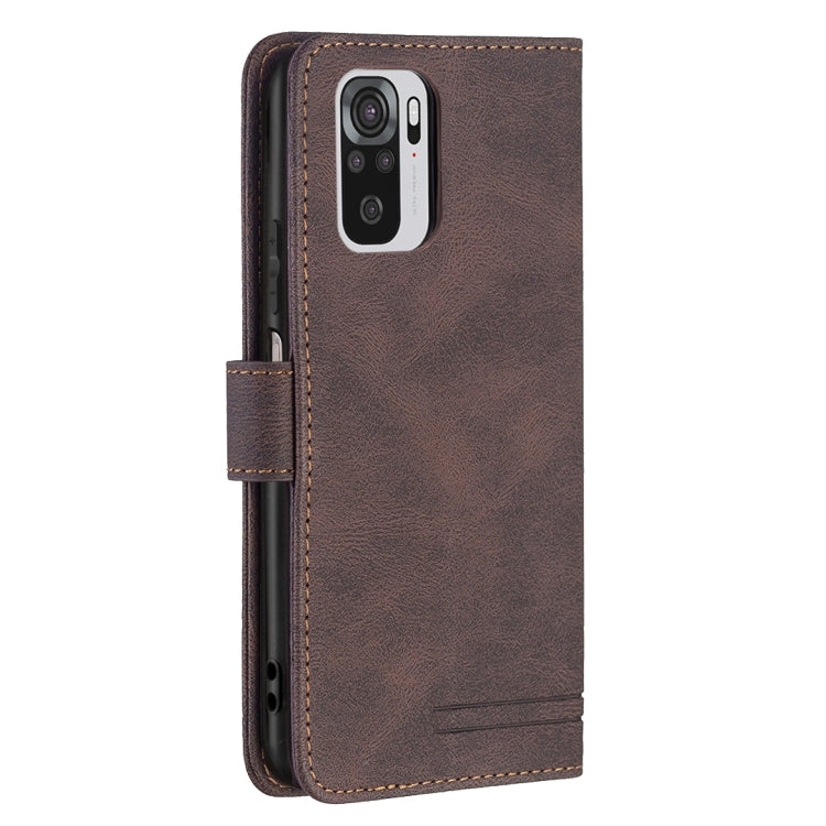 For Xiaomi Redmi Note 10 4G / Note 10S Magnetic Clasp RFID Blocking Anti-Theft Leather Case with Holder & Card Slots & Wallet