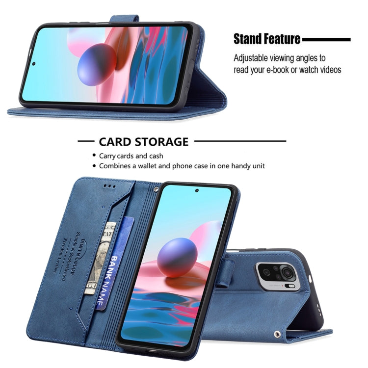 For Xiaomi Redmi Note 10 4G / Note 10S Magnetic Clasp RFID Blocking Anti-Theft Leather Case with Holder & Card Slots & Wallet