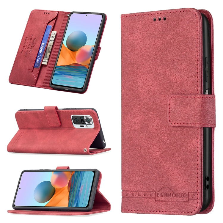 For Xiaomi Redmi Note 10 Pro Magnetic Clasp RFID Blocking Anti-Theft Leather Case with Holder & Card Slots & Wallet