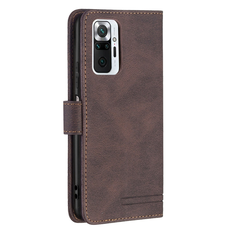 For Xiaomi Redmi Note 10 Pro Magnetic Clasp RFID Blocking Anti-Theft Leather Case with Holder & Card Slots & Wallet