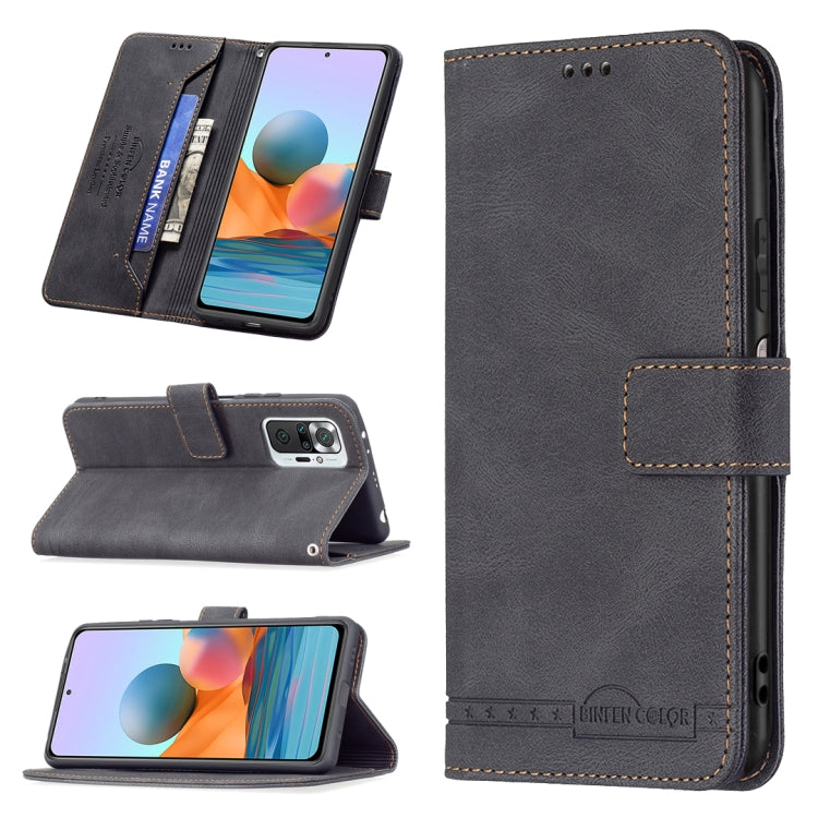 For Xiaomi Redmi Note 10 Pro Magnetic Clasp RFID Blocking Anti-Theft Leather Case with Holder & Card Slots & Wallet