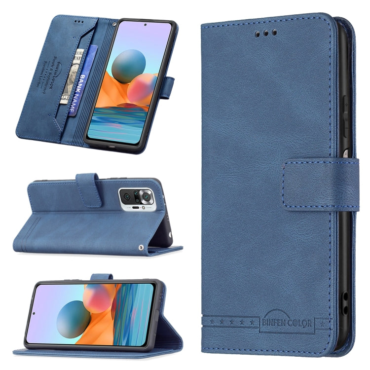 For Xiaomi Redmi Note 10 Pro Magnetic Clasp RFID Blocking Anti-Theft Leather Case with Holder & Card Slots & Wallet