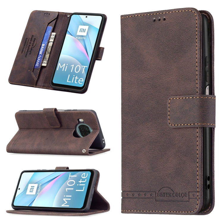 For Xiaomi Mi 10T Lite Magnetic Clasp RFID Blocking Anti-Theft Leather Case with Holder & Card Slots & Wallet