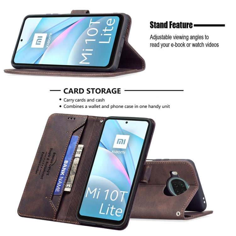 For Xiaomi Mi 10T Lite Magnetic Clasp RFID Blocking Anti-Theft Leather Case with Holder & Card Slots & Wallet