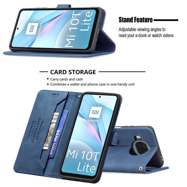 For Xiaomi Mi 10T Lite Magnetic Clasp RFID Blocking Anti-Theft Leather Case with Holder & Card Slots & Wallet