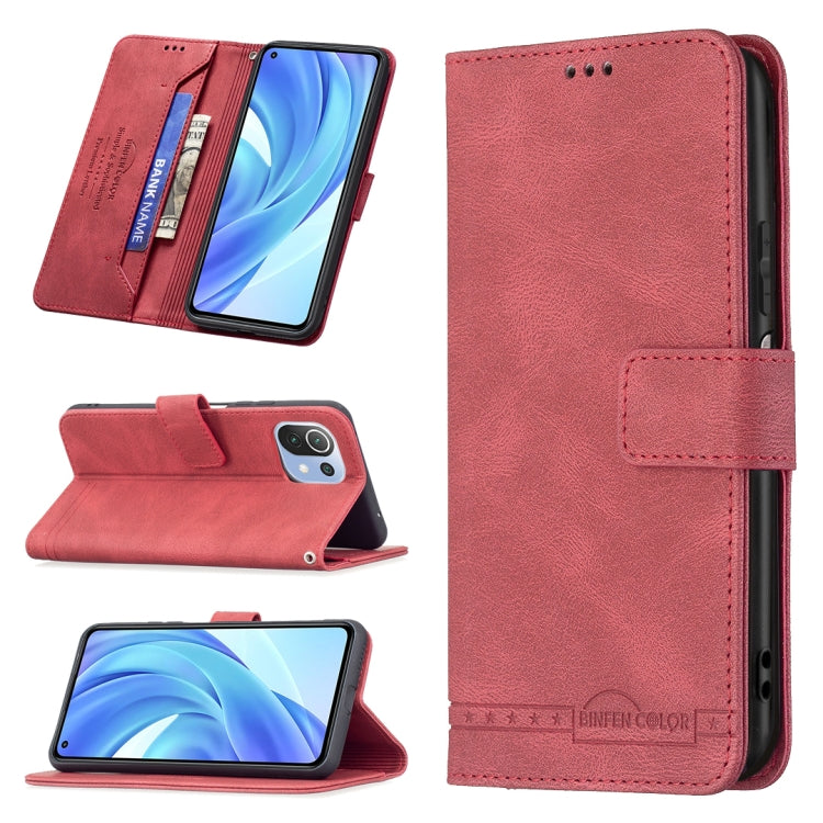 For Xiaomi Mi 11 Lite Magnetic Clasp RFID Blocking Anti-Theft Leather Case with Holder & Card Slots & Wallet